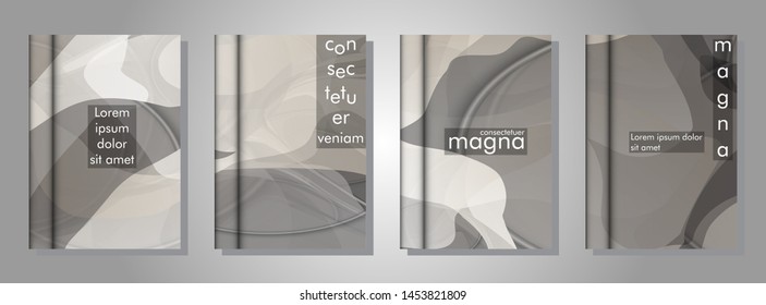 book cover collection with a wavy background. suitable for anything. vector illustration of eps 10