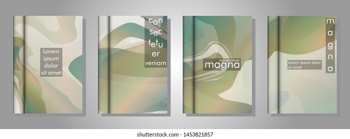 book cover collection with a wavy background. suitable for anything. vector illustration of eps 10