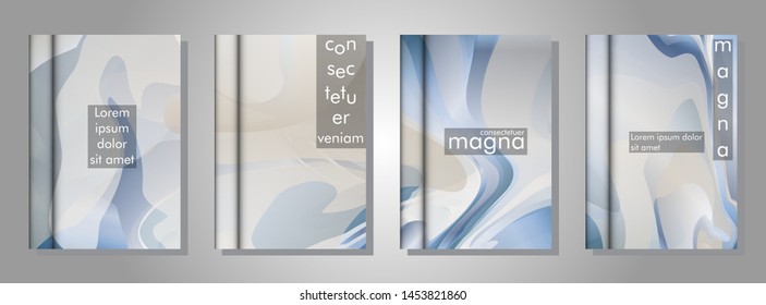 book cover collection with a wavy background. suitable for anything. vector illustration of eps 10