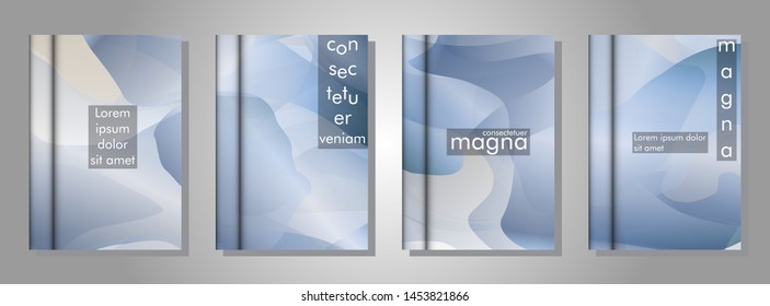 book cover collection with a wavy background. suitable for anything. vector illustration of eps 10