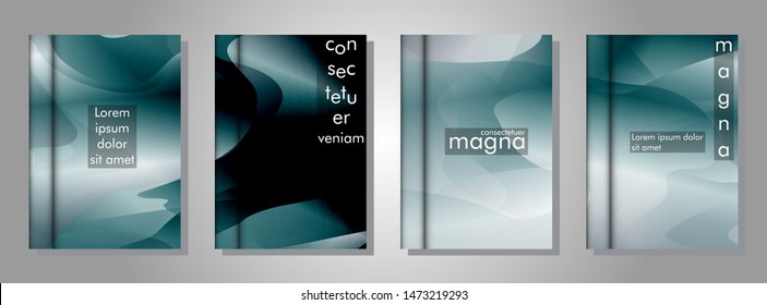 book cover collection with a wavy background. suitable for anything. vector illustration of eps 10