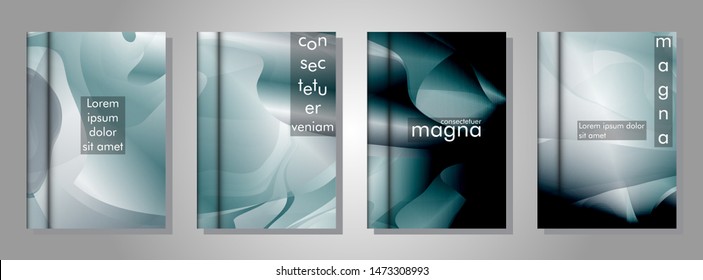 book cover collection with a wavy background. suitable for anything. vector illustration of eps 10