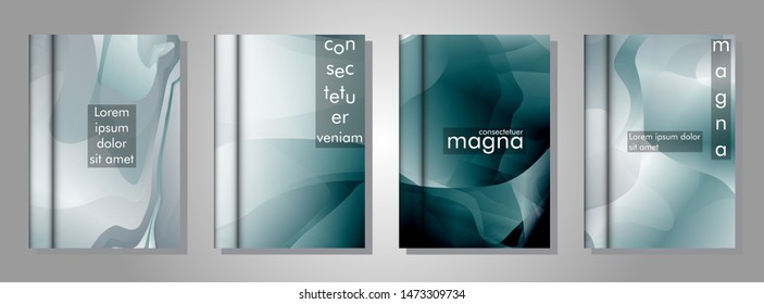 book cover collection with a wavy background. suitable for anything. vector illustration of eps 10