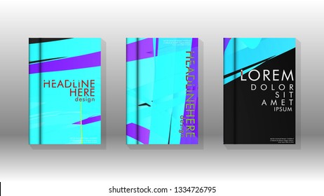 Book Cover colorful geometric backgrounds. Simple form composition. Eps10 vector spray template