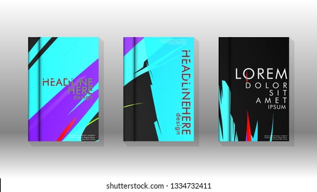 Book Cover colorful geometric backgrounds. Simple form composition. Eps10 vector spray template