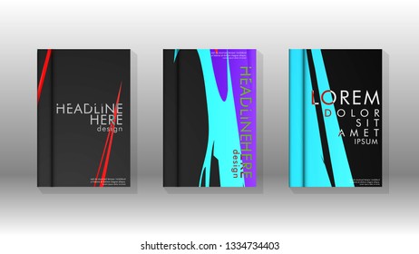 Book Cover colorful geometric backgrounds. Simple form composition. Eps10 vector spray template