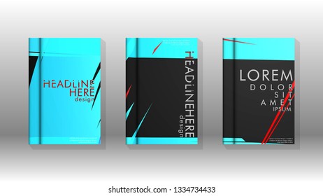 Book Cover colorful geometric backgrounds. Simple form composition. Eps10 vector spray template