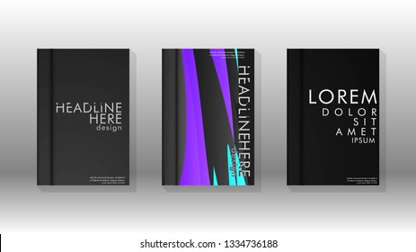 Book Cover colorful geometric backgrounds. Simple form composition. Eps10 vector spray template