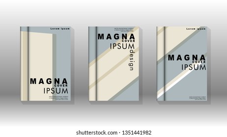 The book cover concept is abstract geometric background with a combination of colors and shapes. vector design
