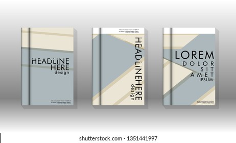 The book cover concept is abstract geometric background with a combination of colors and shapes. vector design