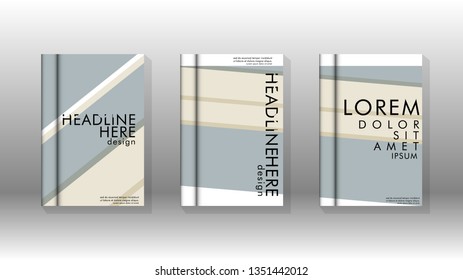 The book cover concept is abstract geometric background with a combination of colors and shapes. vector design