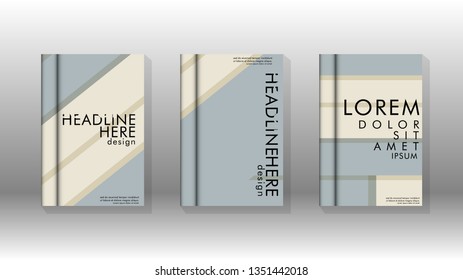 The book cover concept is abstract geometric background with a combination of colors and shapes. vector design