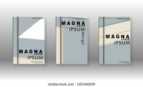 The book cover concept is abstract geometric background with a combination of colors and shapes. vector design