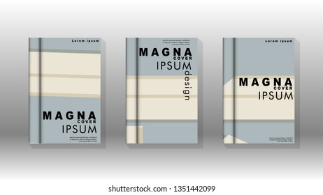 The book cover concept is abstract geometric background with a combination of colors and shapes. vector design