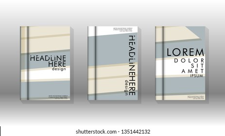 The book cover concept is abstract geometric background with a combination of colors and shapes. vector design