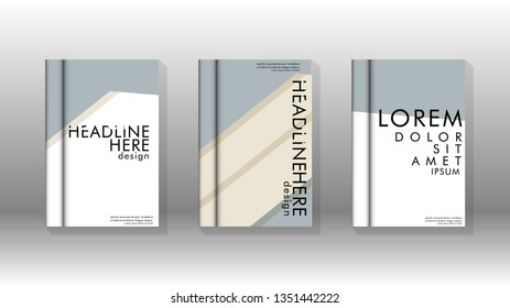 The book cover concept is abstract geometric background with a combination of colors and shapes. vector design