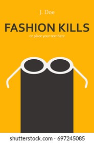 Book cover creative concept. Detective or humor theme. Mid century style design. Applicable for books, posters, placards etc. Clipping mask used.