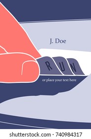 Book cover creative concept. Detective or humor theme. Mid century style design. Applicable for books, posters, placards etc. Clipping mask used. The title and author name are fictional.