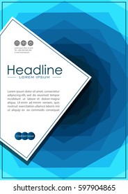 Book cover design in A4. Flyer, brochure, journal, booklet, annual report, company profile, magazine. Medical report template design. Vector.