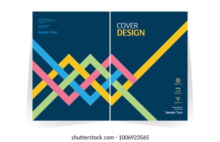 Book cover design. Annual report layout. Brochure, catalog. Business vector template. Simple Flyer promotion. magazine, Presentation cover. Abstract Vector illustration.