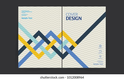 Book cover design. Annual report layout. Brochure, catalog. Business vector template. Simple Flyer promotion. magazine, Presentation cover. Abstract Vector illustration.