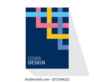 Book cover design. Annual report layout. Brochure, catalog. Business vector template. Simple Flyer promotion. magazine, Presentation cover. Abstract Vector illustration.