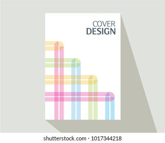 Book cover design. Annual report layout. Brochure, catalog. Business vector template. Simple Flyer promotion. magazine, Presentation cover. Abstract Vector illustration.