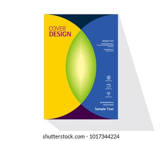 Book cover design. Annual report layout. Brochure, catalog. Business vector template. Simple Flyer promotion. magazine, Presentation cover. Abstract Vector illustration.