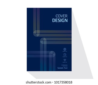 Book cover design. Annual report layout. Brochure, catalog. Business vector template. Simple Flyer promotion. magazine, Presentation cover. Abstract Vector illustration.