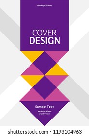 Book cover design. Annual report layout. Brochure, catalog. Business vector template. Simple Flyer promotion. magazine, Presentation cover. Abstract Vector illustration.