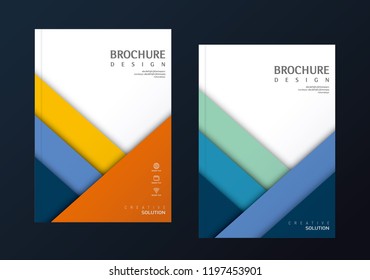 Book cover design. Annual report layout. Brochure, catalog. Business vector template. Simple Flyer promotion. magazine, Presentation cover. Abstract Vector illustration. brush strokes.