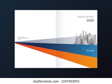 Book cover design. Annual report layout. Brochure, catalog. Business vector template. Simple Flyer promotion. magazine, Presentation cover. Abstract Vector illustration. brush strokes.