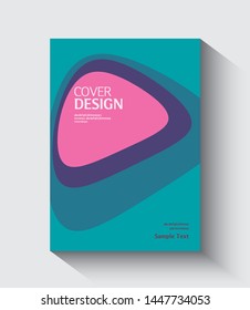 Book cover design. Annual report layout. Brochure, catalog. Business vector template. Simple Flyer promotion. magazine, Presentation cover. Design Elements. Abstract Vector illustration.