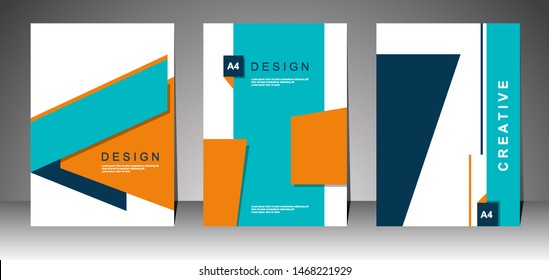 Book cover design for business. Annual report layout. Brochure template. magazine. presentation cover. vector illustration