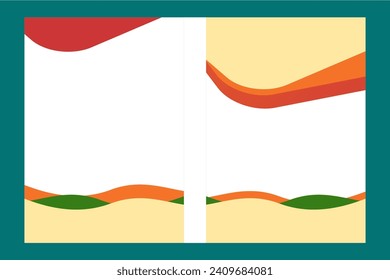 Book cover design, creative covers design template in modern minimal style with dynamic color.