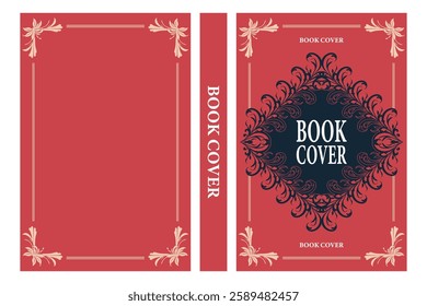 Book Cover Design, EPS Vector Template. Like adapting to a book cover.