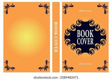 Book Cover Design, EPS Vector Template. Like adapting to a book cover.