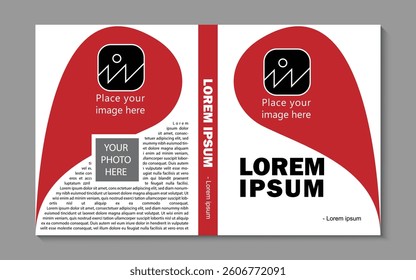 Book cover design, fully editable by illustrator and mockup