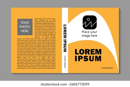Book cover design, fully editable by illustrator and mockup