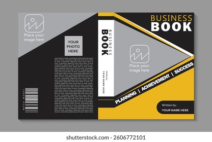 Book cover design, fully editable by illustrator and mockup