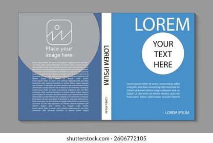 Book cover design, fully editable by illustrator and mockup