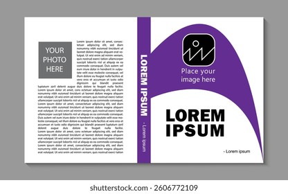 Book cover design, fully editable by illustrator and mockup