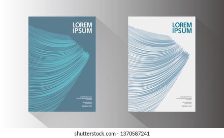 Book cover design. hand drawn striped pattern. Annual report layout. Brochure, catalog. Business vector template. Design Elements. Abstract Vector illustration.