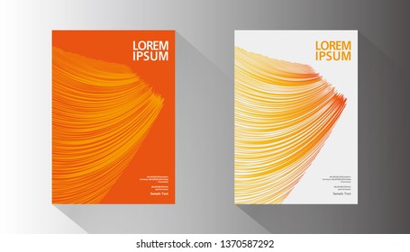 Book cover design. hand drawn striped pattern. Annual report layout. Brochure, catalog. Business vector template. Design Elements. Abstract Vector illustration.