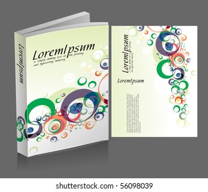 book cover design isolated over colorful background.