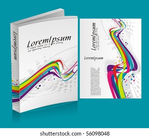 book cover design isolated over colorful background.