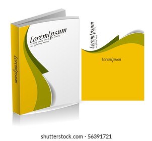 book cover design isolated over colorful background.