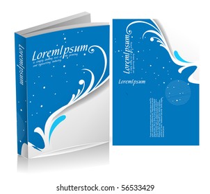 book cover design isolated over colorful background.