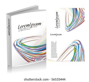 book cover design isolated over colorful background.