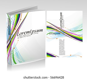 book cover design isolated over colorful background.